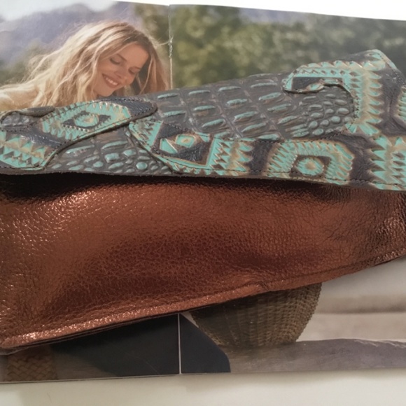 Weathered Soul Jewelry Artisan Crafted Copper Metallic Leather Clutch: Brand New - Picture 3 of 6